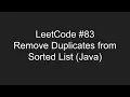 LeetCode - Remove Duplicates from Sorted List