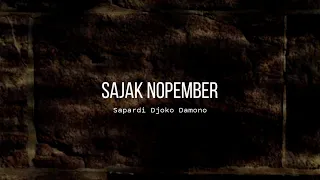 Download Sajak Nopember - Puisi Sapardi Djoko Damono | Memperingati Hari Pahlawan MP3