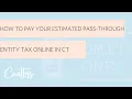 How to Pay Your Estimated Pass-Through Entity Tax Online in CT