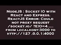 NodeJS Socket IO with React and Express ReactJS Error Could not proxy request socket io EIO 4