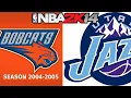 URB Season 2004-2005 CHARLOTTE BOBCATS vs UTAH JAZZ Gerard Wallace vs Carlos Boozer