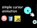 mousemove cursor using html css and javascript cursor animation javascript javascript