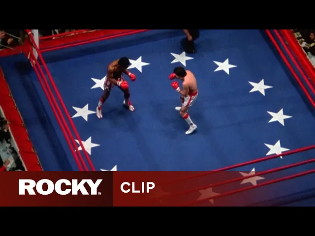 Apollo Creed Gets Knocked Down By Rocky Balboa