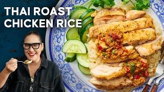 30-Minute Thai Roast Chicken Rice | Crispy Garlic Rice & Spicy Sauce