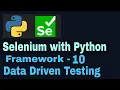 Selenium with Python hybrid framework Tutorial 10 Data Driven Testing