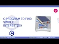 c program to calculate simple interest