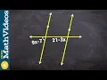Solving for your missing variable using corresponding angles ex 16
