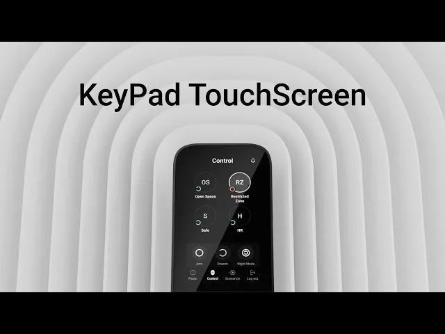 Безжична клавиатура с IPS сензорен дисплей и RFID, черен, KeyPad TouchScreen Ajax, AJAX, 58454.148.BL1.