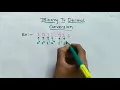 Binary to Decimal Conversion in Hindi Number System Easy Study