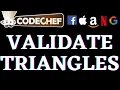 Valid Triangles CodeChef Beginners Problems Python