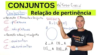 CONJUNTO | PERTENCE E NÃO PERTENCE | ESTÁ CONTIDO E CONTÉM