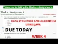 NPTEL 2022 DATA STRUCTURES AND ALGORITHMS USING JAVA ASSIGNMENT WEEK 4 Answers July 2022