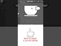 how to draw a cup of coffee vector in adobe illustrator