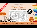 1085 FREE Winter Sports Coloring Pages For Kids Color and Learn 5 Pages