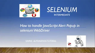 Selenium Intermediate How to handle Javascript Alert Popup in selenium WebDriver