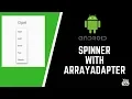 Android Spinner With ArrayAdapter