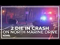 2 dead 1 injured after street racing crash on North Marine Drive