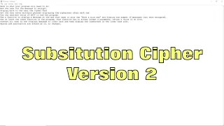 Flowgorithm Substitution Cipher Version 2