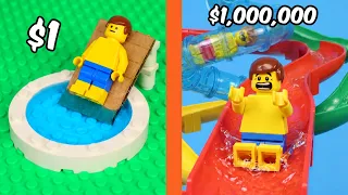 $1 vs $1,000,000 LEGO VACATION...