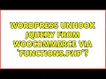 Wordpress Unhook jQuery from WooCommerce via functions php 2 Solutions