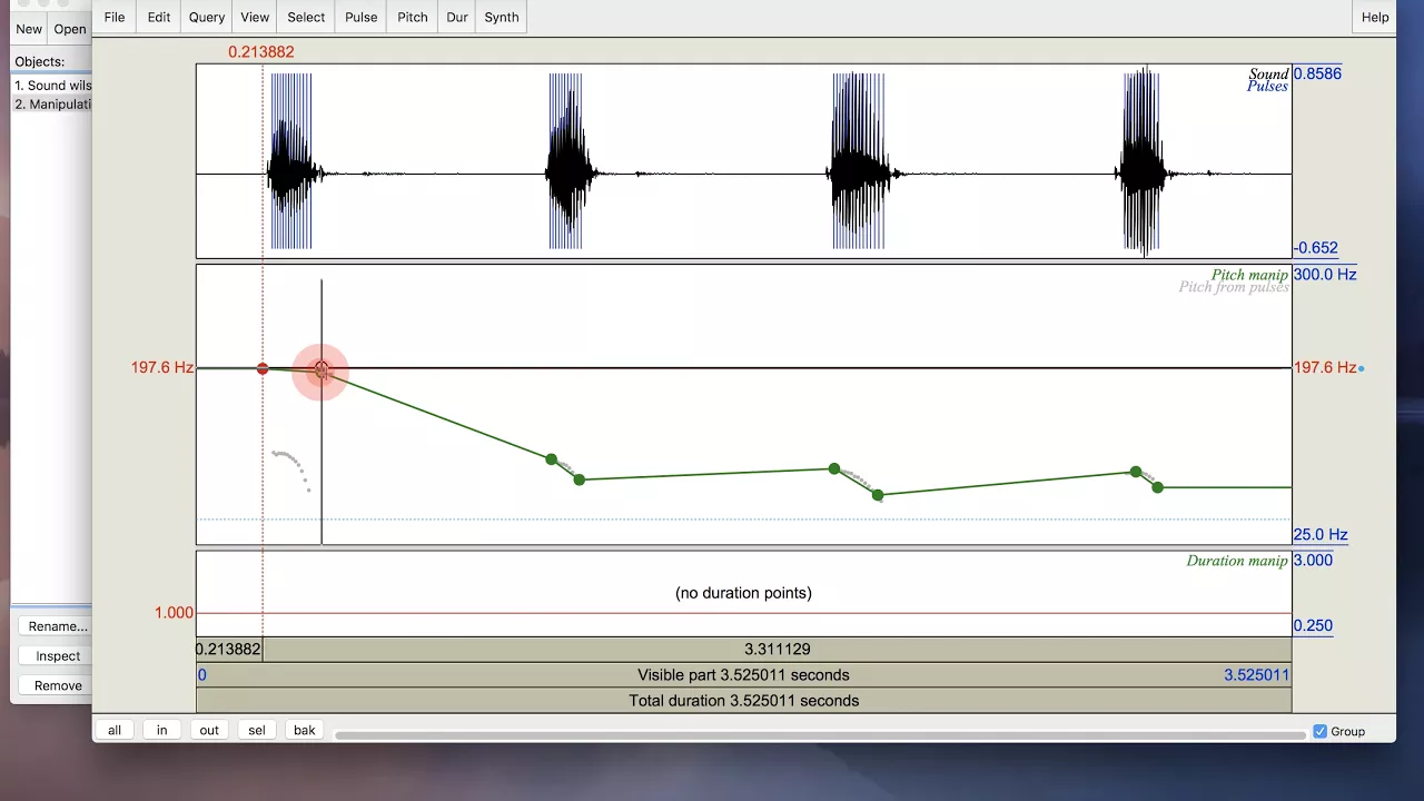 Praat - Manipulation of Pitch and Duration