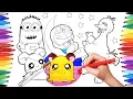 Cartoon Characters Coloring Book Page 6 Hamtaro Minions Doraemon Sesame Street s Big Bird