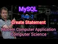 MySQL Part 2 DDL COmmands Create Statement Table Creation Class XII Semester 4
