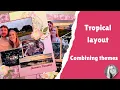 Beach Boardwalk Scrapbook Layout Mixing Sea Tropical Greenery Stampin Up Summer Inspiration