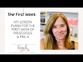 Lesson Plans for the First Week of Preschool Pre-K My Simple Successful Method
