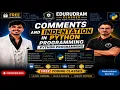 Comments and Indentation in Python Programming Python Programming Lecture 7 Free Coding Classes