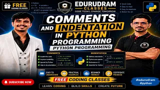 Comments and Indentation in Python Programming Python Programming Lecture 7 Free Coding Classes