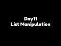 100 Days Of Coding Day-11 List Manipulation