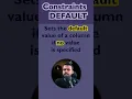 SQL DEFAULT Constraint SQL For Data analyst
