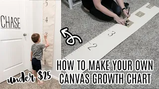 Make Your Own Boho Canvas Growth Chart Get Crafty With Me Tutorial Danielle Niccole