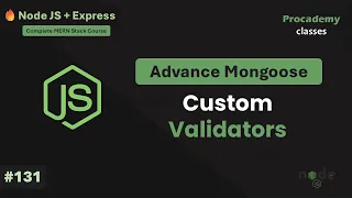 Mongoose Custom Validators and Getters Advanced Schema Validation in Node js Express Part