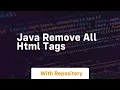java remove all html tags