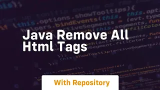 java remove all html tags