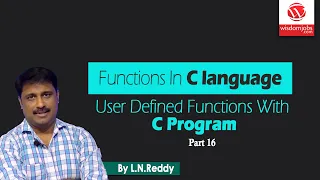 Functions In C Language Part-16 User Defined Functions In C Programming Wisdom Jobs