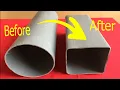 Converting PVC pipes to square plastic pipes is very simple Pvc Pipe Craft Ideas KENCRAFT