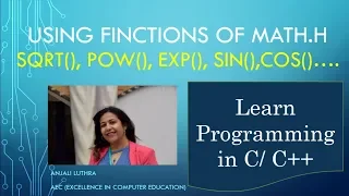 Using mathematical functions from math h in C Program Useful for BCA Btech BSc students