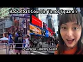 In NYC There s a BASKETBALL COURT in Times Square Surprise Guest OG Anunoby