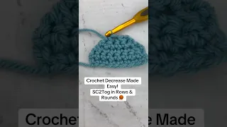 How to Decrease in Crochet Single Crochet 2 Together SC2Tog Tutorial