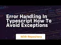 Error handling in typescript how to avoid exceptions