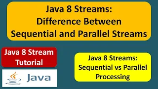 Java 8 Streams Difference Between Sequential and Parallel Streams Java 8 streams tutorial