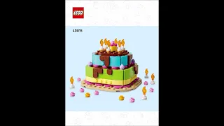 LEGO 40815 Instructions | Seasonal | Birthday Party Cake | Birthday