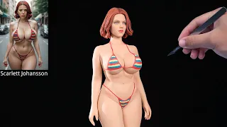 How to Make Scarlett Johansson Out of Polymer Clay|kay’s clay