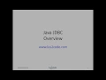 Java JDBC Tutorial Part 0 Overview