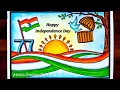 Independence Day Drawing easy Happy Independence Day Poster drawing 15 August Special Drawing