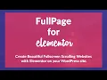 FullPage for Elementor Tutorial - Use Theme Template