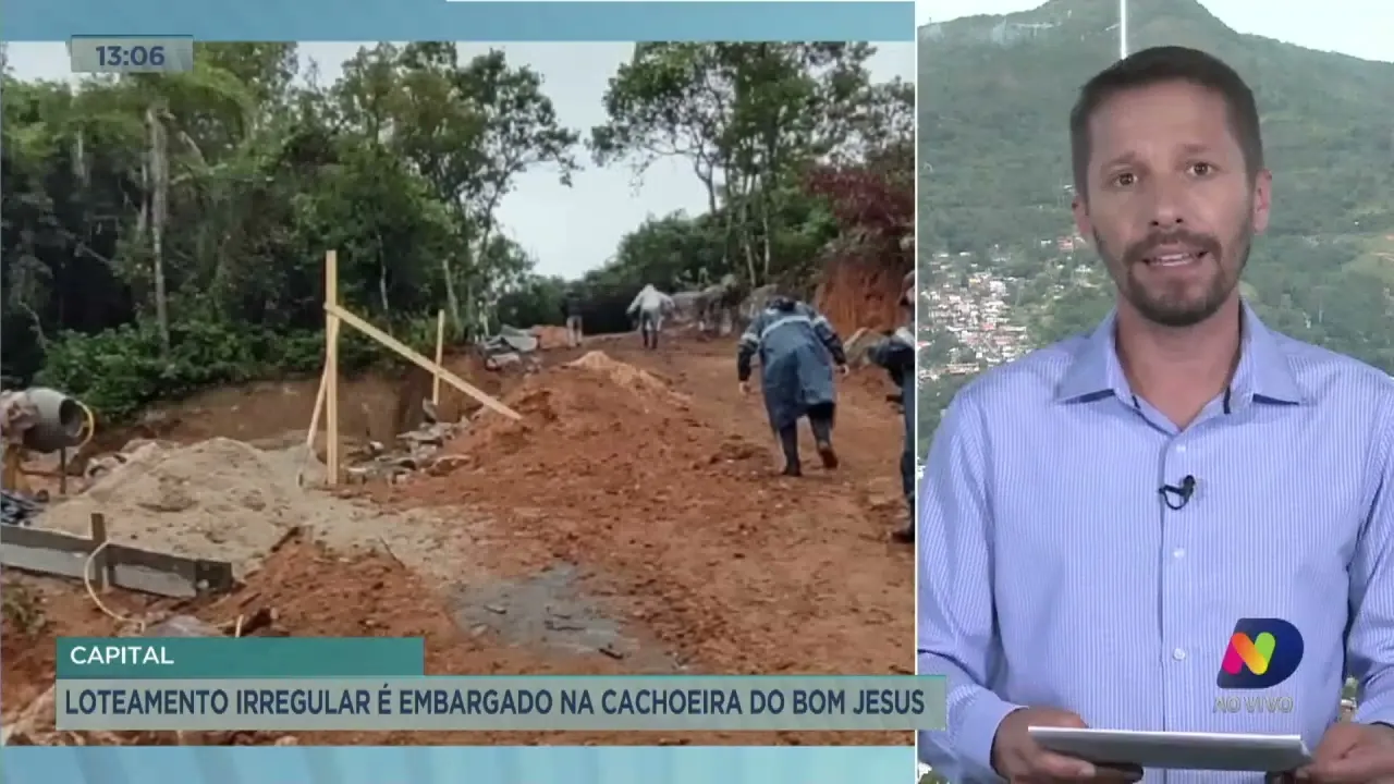 Loteamento irregular é embargado em Florianópolis